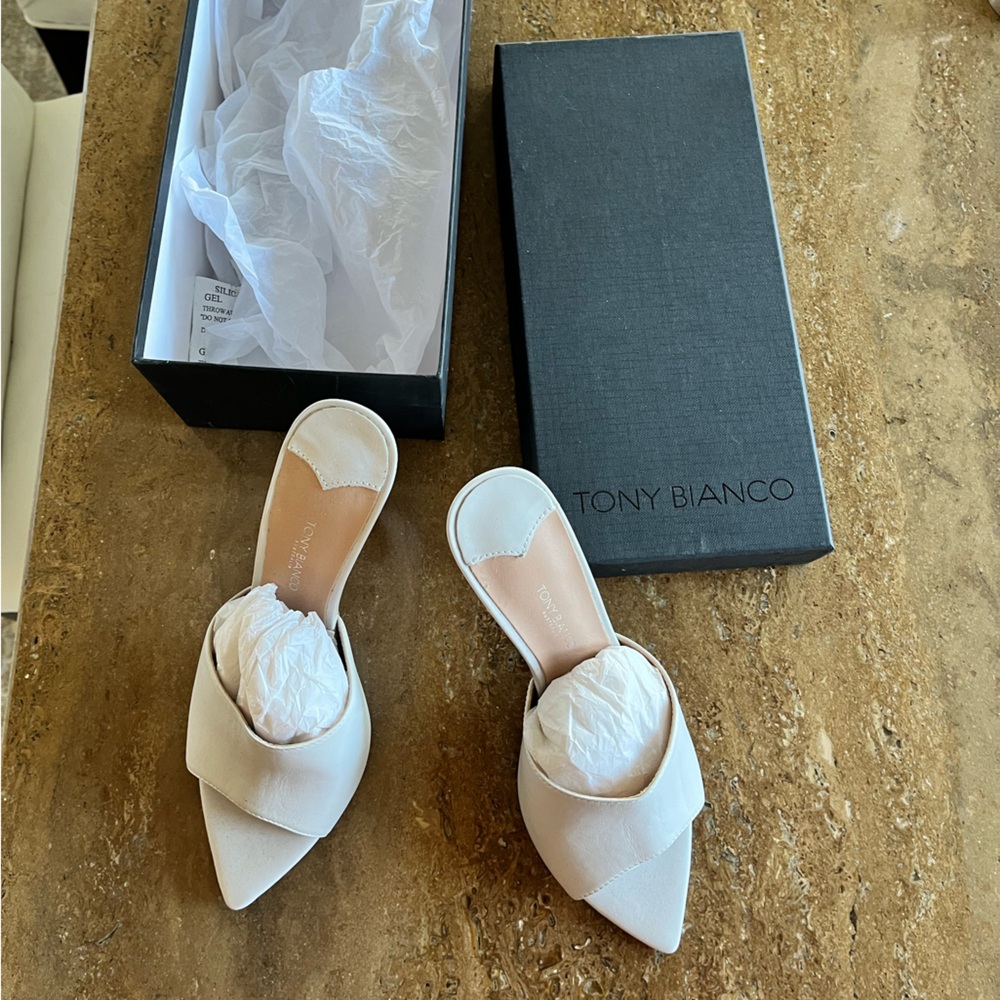 Tony Bianco 6.5 Marley Milk Capretto Heels